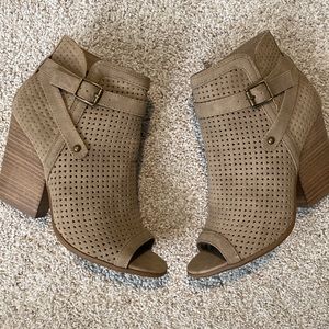 Peep Toe Booties NWT